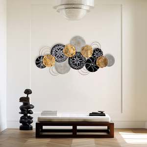 Modern Luxury <b>Wall</b> Art with Multicolour Metallic <b>Plate</b> Framed Iron Aluminium for Home Decor Including Bedrooms for Restaurants - Product Image 4