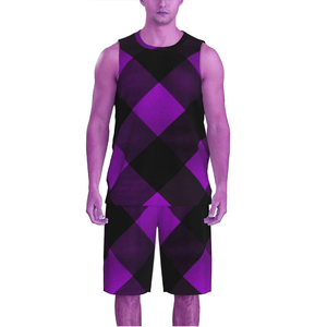 Conjuntos de uniformes de baloncesto para hombres de último diseño, ropa deportiva de poliéster transpirable, uniforme sublimado de cuello redondo para adultos de talla grande - Product Image 3