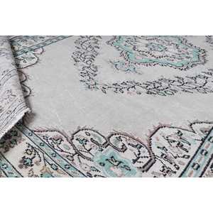 พรมตุรกีขนาดใหญ่ 5.8x8.7 ฟุต พรมลายปะติดสีน้ำตาลวินเทจ - Product Image 4