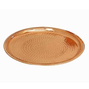 Nouveau déjeuner et vaisselle assiettes de service en cuivre prix raisonnables assiette de service en métal vente chaude assiette de service - Product Image 3