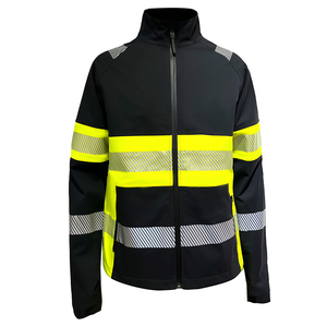 Chaquetas de alta visibilidad de poliéster 100% de alta calidad, ropa de trabajo reflectante resistente al fuego para uso en exteriores, seguridad vial - Product Image 2