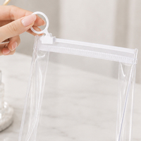 Sac cosmétique à fermeture éclair en PVC à motifs personnalisés, sac de rangement transparent en PVC pour maquillage et bijoux, trousse de toilette en PVC avec fermeture éclair