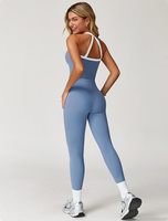 Ensemble de yoga pour femmes Fitness Drills, respirant, extensible, confortable, taille haute, élastique, logo personnalisé sur le devant, 2 pièces