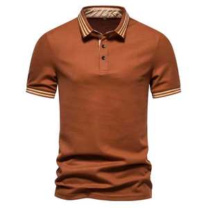 Venta al por mayor de polos de algodón 100% personalizados para hombre Unisex 4XL de talla grande 190g tela de lona de Color sólido diseño Unisex - Product Image 1