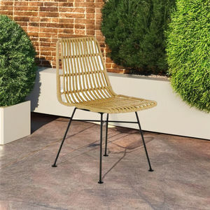 Chaises en rotin naturel intérieur/extérieur confortables et durables pour salon salle à manger hôtel parc appartement ensembles de jardin minimalistes - Product Image 1