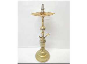 Cachimba de Latón Macizo Egipcio de Lujo con Acabado en Laca Plateada Real, Grabado a Mano Profundo, Edición Limitada, Tamaño Mini, Plata Real - Product Image 3