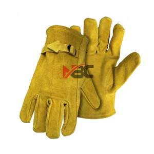 Leather Open Cuff Safety Working Gloves Fireproof and Anti-Slip Function - Product Image 1