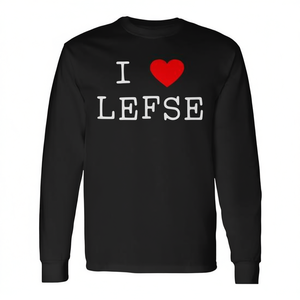 T-shirt a maniche lunghe con cuore rosso 'I Love Lefse Food of Norway' - Prodotto promozionale - Product Image 2
