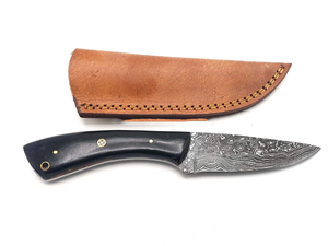 Cuchillo de caza de acero de Damasco de alta calidad, venta al por mayor, cuchillo de Camping, cuchillos de caza al aire libre con funda - Product Image 3