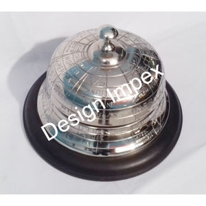 ระฆังโต๊ะทองเหลืองสไตล์ amerian ระฆังตั้งโต๊ะประดับโต๊ะทำจากนิกเกิลขัดเงางานฝีมือโลหะใช้ในสำนักงานสำนักงาน - Product Image 5