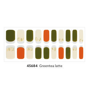 Best Selling High Quality 3D Gel <b>Nail</b> <b>Strips</b> #45684 Greentea Latte Easy Application Salon Decoration Item Made in Korea - Product Image 2