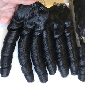 Bouncy <b>curly</b> <b>Bundles</b> Human Hair Extensions & Wigs Vendors Raw Virgin Cuticle Aligned vietnam hair <b>bundles</b> Hair extensions - Product Image 3