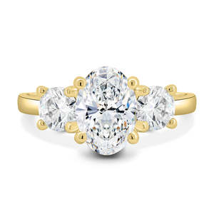 GIA แหวนหมั้นเพชร14K สำหรับผู้หญิงที่ได้รับการรับรองจากแล็บแหวนทองคำสีเหลืองล้วนสำหรับผู้หญิง - Product Image 2