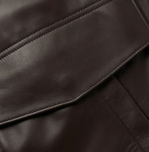 Vente chaude Top Qualité Mode Hommes Noir Véritable Veste En Cuir D'agneau Hommes Vestes En Cuir Pour Hommes - Product Image 2