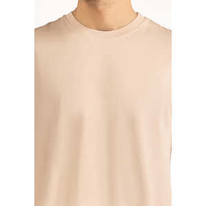 Camiseta Lisa de Corte Regular MN-TS-SS25-046 280g 100% Algodón Jersey Teñido Liso Comprimido - Product Image 3