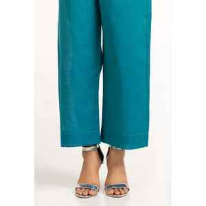 กางเกงลำลองขากว้างสำหรับผู้หญิง ผ้าเครปย้อมเส้นด้าย เอวกลาง ยางยืด ระบายอากาศ ลายสัตว์ ไซส์ XL รุ่น WGK-TRS-DY-408 - Product Image 1