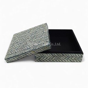 Caja de Almacenamiento de Nácar, Organizador de Joyas con Incrustaciones de Concha Artesanal para una Exhibición Elegante en el Hogar - Product Image 2