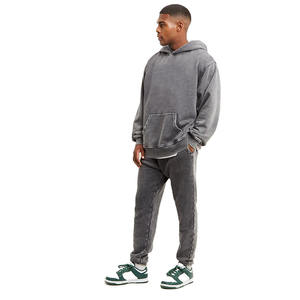 Sweat-shirt à capuche pour homme en coton délavé, surdimensionné, streetwear personnalisé, vêtements vintage pour homme, sweats à capuche 100% coton respirant - Product Image 5