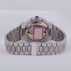 Gran oferta, colección de joyería fina para hombre a la moda antigua, Baguette cuadrada, relojes de diamantes naturales, cristal de acero inoxidable para cada - Product Image 3