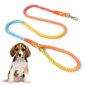 Macramé personalizado Paracord Color Pastel redondo empuñadura tejida hecha a mano Color degradado Nylon perro Correa 6 pies cuerda hecha a mano - Product Image 1
