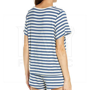 Conjuntos cómodos de traje de dos piezas para mujer para conjuntos de camisetas de estilo de patrón personalizado con algodón orgánico 100% - Product Image 3