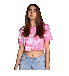 Pas cher Prix femmes haut court t-shirts coupe ample respirant demi-manches conception unie à la mode haut court t-shirt - Product Image 4