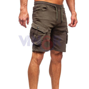 Pantalones cortos Cargo de algodón de secado rápido para hombre, ropa de calle, pantalones cortos Cargo multibolsillos rectos informales, pantalones cortos Cargo transpirables, venta al por mayor OEM - Product Image 1