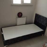 Lit simple et double européen moderne avec base de rangement en tissu lavable Panneau en bois de pin de Turquie