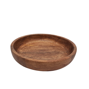 Vajilla de madera con tazón redondo, plato portador de Color Natural para Decoración de cocina y boda, personalizado a granel - Product Image 1