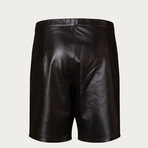 Shorts pour hommes de haute qualité durables avec fermeture à bouton et braguette Shorts en cuir pour hommes Produits de vente chauds en cuir - Product Image 6