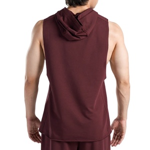 Conjunto Deportivo de Bajo Precio, Camiseta sin Mangas y Sudadera con Capucha de Algodón y Poliéster Elástico, Ropa Deportiva para Correr, Entrenamiento y Atletismo - Product Image 3