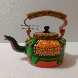 Handmade Decorative Tea Kettle India Wholesale PC Material Aluminium Painted for Home Room Decor - Product Image 1
