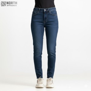 Venta al por mayor azul personalizar pantalones pitillo de mezclilla señoras pantalones Vaqueros pitillo de las mujeres pantalones vaqueros para las mujeres pantalones vaqueros de las mujeres - Product Image 1