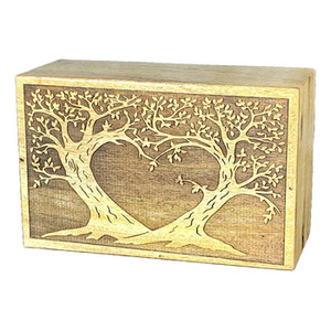 Venta al por mayor de urnas de cremación de madera hechas a mano de estilo americano moderno adulto hombre mujer funerario urnas decorativas - Product Image 1