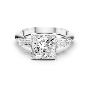 Bague en diamant 14K taille émeraude Cadeau de bijoux de luxe - Product Image 3