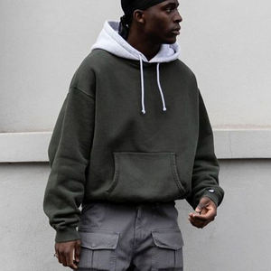 Streetwear Vintage Hoodies Sweat à capuche bouffant taille normale pour homme en éponge - Product Image 3