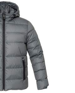 Veste matelassée grise pour homme avec capuche, manteau chaud matelassé en duvet, léger, coupe-vent, vêtements d'extérieur d'hiver pour les activités de plein air - Product Image 3