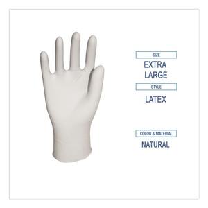 Boardwalk Extra Grande 4.4 Mil 9.5 Pulgadas Guantes de Látex Desechables Naturales Sin Polvo para Uso General, 100/Caja - Product Image 6