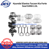MBSGSW Kit de reconstruction de moteur Vilebrequin Pistons Roulement Con-rod pour Hyundai Elantra Tucson Kia Forte Soul G4NC2.0L 2012-2019