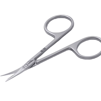 Tijeras para cutículas profesionales Nghia de alta calidad, herramienta de manicura de acero inoxidable con punta curva, herramienta de belleza duradera y afilada