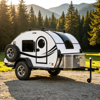 Caravane compacte tout équipée, légère, mini caravane tout-terrain à vendre, caravane à bas prix