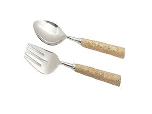 High Quality Best Finished Stainless Steel Flatware Cutlery <b>Set</b> Concrete Designer Handle Cheese Cutting Metal Spoon Giveaways - Product Image 2