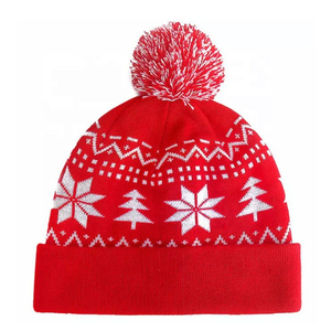 Nueva llegada alta calidad invierno Unisex transpirable impermeable 100% acrílico ajustable cálido tejido Jacquard Beanie gorras - Product Image 5