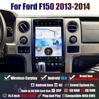 Aucar 14.4 "GPS Navigation Tesla Android 13 Autoradio Auto Stéréo Voiture Lecteur DVD Unité Principale pour Ford F150 F250 Raptor 2013-2014