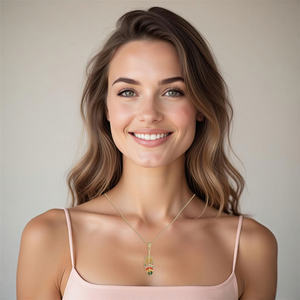 Collana di piume di speranza di rame gioielli a catena lunga Design semplice collana pendente per le donne - Product Image 6