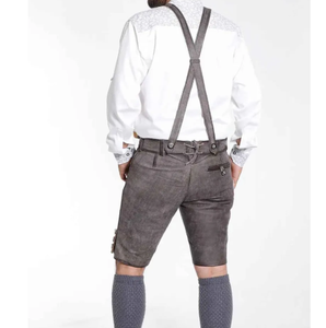 Lederhosen en cuir allemand traditionnel confortable pour homme, grande taille, Oktoberfest - Product Image 3