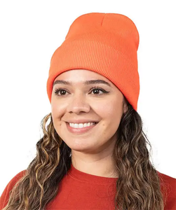 Vente en gros de bonnets d'hiver unisexes 100% coton de qualité supérieure casquettes tricotées pour hommes et femmes logo brodé avec nom de marque personnalisé - Product Image 2