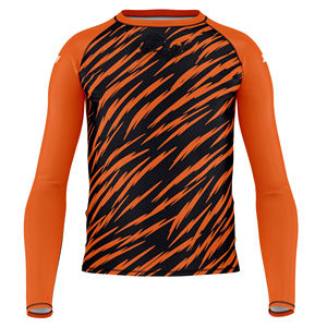 Meilleure qualité hommes Rash Guard manches longues avec respirant Rush Guard élégant sublimé vêtements de sport meilleur prix MMA BJJ vêtements - Product Image 1