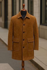 Chaqueta de Motociclista Unisex de Invierno, de Piel de Vaca y Lona, Estilo Vintage, Impermeable, Cortavientos, Gruesa, con Cierre de Cremallera y Borlas - Product Image 3