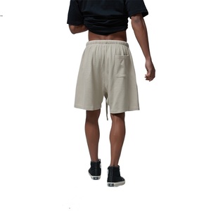 Pantalones Cortos Deportivos Extra Grandes para Hombre, 240 g/m², Lona Sólida Informal, Ecológicos, 100 % Algodón, con Cordón Ajustable y Logotipo Estampado - Product Image 3